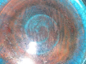 Copper raku plate - 30cm